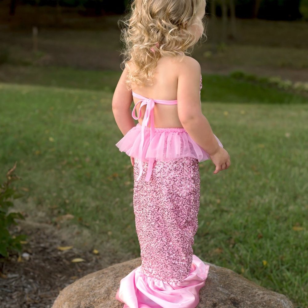 Custom Bundle Mermaid Costume For Toddler Girls - Picture 4 of 9